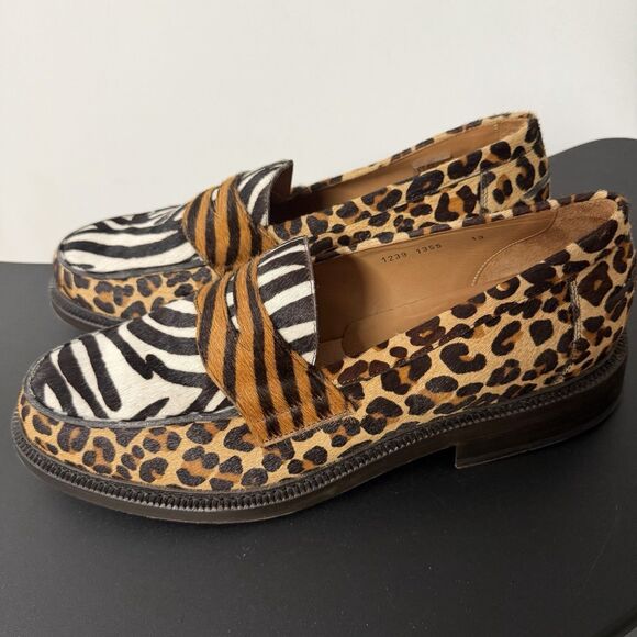 Blackstock & Weber The Ellis Penny Loafer Animal Print Haircalf Men’s 13 Leopard main image 5